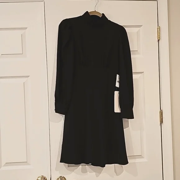 Adrianna Papell Little Black Dress, Long Sleeves, NWT, Size 4 - Picture 1 of 5